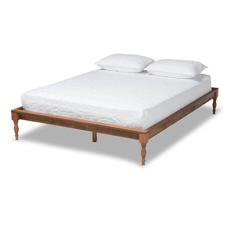 Baxton Studio Romy VAsh Walnut Finished Queen Size Wood Bed Frame 159-9820